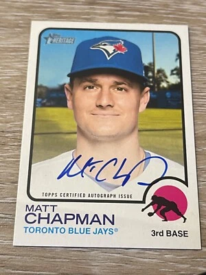 Matt Chapman 2022 Topps Heritage High Number - Real One Autograph #ROA-MC  - Image 1 of 2