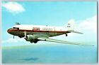 Airplane Postcard BBA Airlines Cargo VH-BAB Douglas DC3 Freighter In Flight BX11