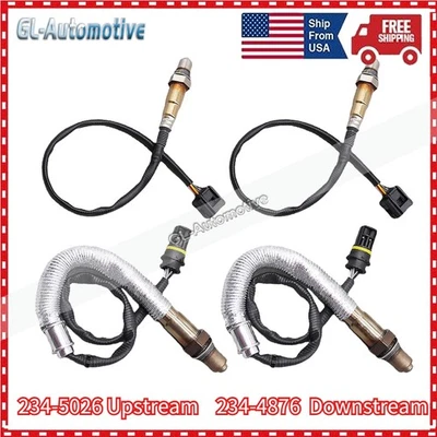 For BMW Alpina B6 B7 X5 X6 550i 650i 750i 4.4L Turbo O2 Oxygen Sensor SET OF 4 - Image 1 of 4