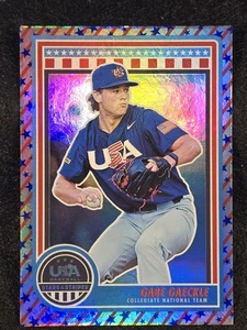 Gabe Gaeckle 2025 Panini Stars & Stripes Silver 15/50 Arkansas USA - Picture 1 of 2