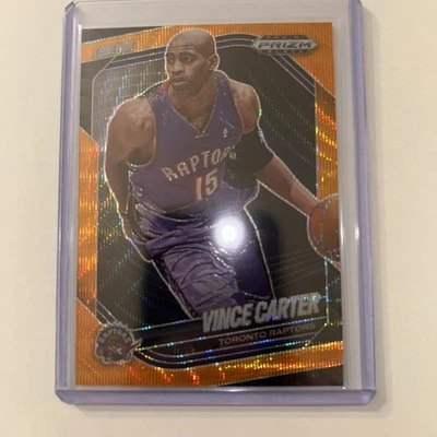 VINCE CARTER 2024-25 PANINI PRIZM BLACK LEGENDS ORANGE WAVE #’d 08/60 RAPTORS  Foto 1 de 2