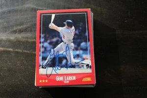 TARJETA AUTOGRAFIADA DE GENE LARKIN MINNESOTA TWINS - Imagen 1 de 1