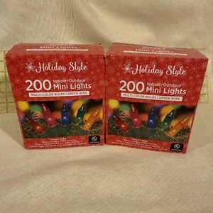 200 Mini Multi Color Christmas String Lights. (Lot Of 2) NIB - Picture 1 of 4