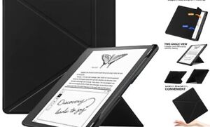  Slimshell Case for Kindle Scribe 10.2” 2022 Released, Origami Standing Black