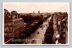 AK Frankreich Le Havre Der Boulevard von Straßburg Blick vom Turm RPPC - Bild 1 von 2