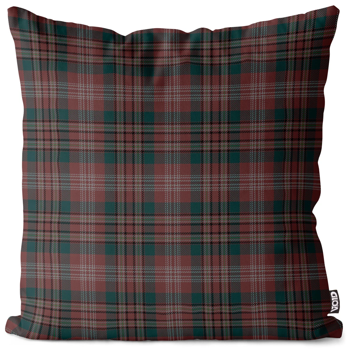 MOCOFO Weihnachtskissen-Set – 2 Bezüge 43x43cm + 1 Zuckerstangen-Kissen 23x52cm | Rot-Grün, Weiche Velours-Oberfläche | Maschinenwaschbar, Mit Reißverschluss