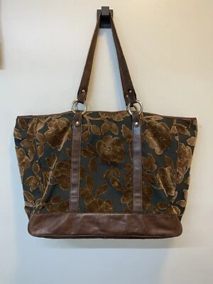 "Bolso de hombro grande tapiz chenilla floral otoño Glenda Gies de colección 22x16""" Foto 1 de 4
