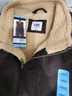NWT LEE Premium Select Workwear Vest Sherpa Lined Brown Full Zip Jacket L Tags