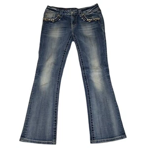 Women's Miss Me Jeans Size 27x29 Bootcut JE55439B5N Bedazzled Buckle BKE Bootcut - Bild 1 von 13