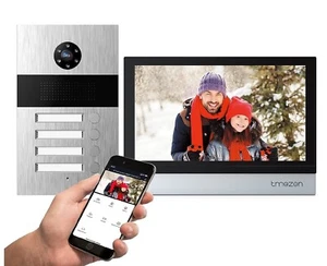 Video Türsprechanlage Klingel Sprechanlage mit Kamera 10'' Touch IP TFT 4 Draht - Bild 1 von 9