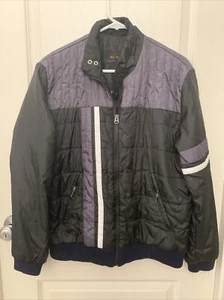 Vintage BEN SHERMAN - Black Gray Nylon Zip-up Jacket, Mens Small - Picture 1 of 12