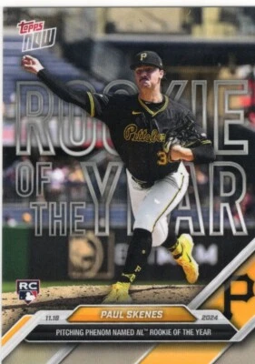 2024 Topps Now Rookie Of The Year Card #OS-2 Paul Skenes - Image 1 of 2