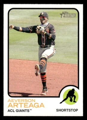Aeverson Arteaga 2022 Topps Heritage Minor League #58   ACL Giants - Image 1 of 2