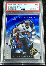 PSA 9 MINT 1997 Pinnacle Totally Certified Mike Alstott Platinum Blue #d /2499