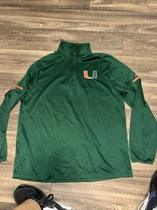 Adidas Compression Miami Hurricanes grün Langarm Herren Large #DD - Bild 1 von 4