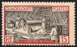 Guadeloupe #102 (A11) FVF MNH - 1928-40 15c Sugar Mill - Picture 1 of 1