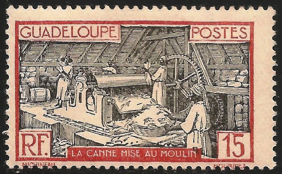Guadeloupe #102 (A11) FVF MNH - 1928-40 15c Sugar Mill - Image 1 of 1
