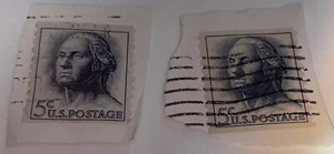 TWO George Washington 5 cent Rare Used stamp 1962 United States Postage - Picture 1 of 3