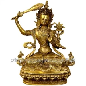 Manjushri Bodhisattva Prajnaparamita Estatua de Buda Cobre Tesoros Benditos Buda - Imagen 1 de 6