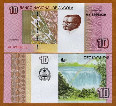 Angola, 10 Kwanzas, 2012 (2017), P-151B, UNC > Luena Falls Cover