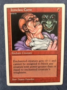 MTG MISPRINT ERROR 5TH EDITION IRONCLAW CURSE COPYRIGHT IN PORTUGUESE NOT ENG - Imagen 1 de 7