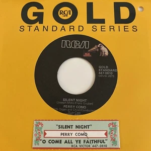 Perry Como 45 Silent Night / O Come All Ye Faithful NEW unplayed Christmas pop - Picture 1 of 3