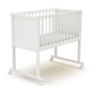 AT4 Babywiege Baby Wiege CONFORT 40 x 80 cm Weiß Bettgitter auf Rollen B-WARE