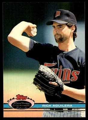 1991 Stadium Club Rick Aguilera Minnesota Twins #76 - Image 1 of 2