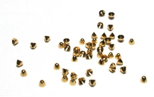 Brass Tapered Conehead Beads Fly-Tying Hareline (3/16” Small) 50 Pcs #480 - Picture 1 of 3