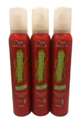 Mousse de peinado Wella Shockwaves volumen #5 voluminiza condiciones (3) Foto 1 de 2