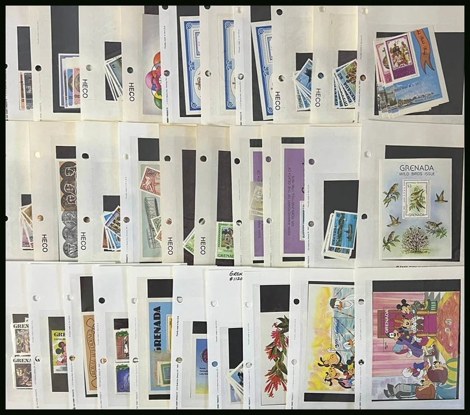 Granada, colección de estampillas en tarjetas de stock de distribuidor #62 - Imagen 1 de 1