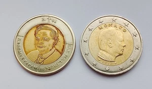 Euro Münzen Lot 2 Stk. Vatikan 2 Euro Testmünze 2006 & Monaco 2 Euro 2012 - Bild 1 von 2