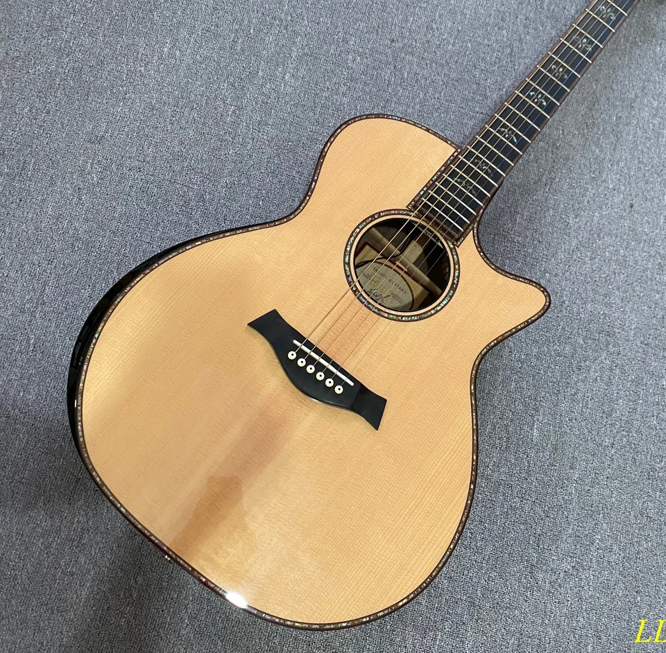 914 ce акустическая гитара натуральный с ES1 Electronics черного дерева гриф - Изображение 1 из 4