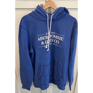 Vtg Y2K Abercrombie & Fitch Hoodie Sweatshirt Sz M Retro Preppy Party - Picture 1 of 7