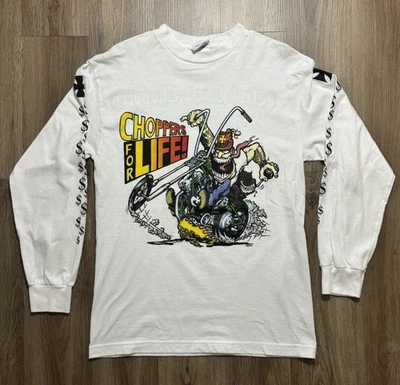 Camisa De Colección Y2K Choppers For Life Blanca Manga Larga Talla M Foto 1 de 4