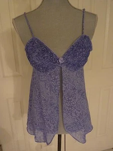 NEW Seductive Wear by Cinema Etoile SEXY 2 Pc Purple Baby Doll Set Size L  - Picture 1 of 6