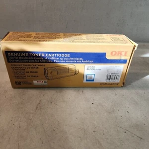 Oki 45396223 Cyan Toner Genuine New OeM Sealed Boxed free ship - Imagen 1 de 4