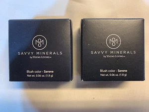 Set of Two Savvy Minerals Blush in Serene Color .06 oz ea New in Boxes Free Ship - Picture 1 of 3