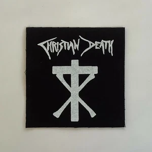 Parche de tela de muerte cristiana insignia de costura 4"" X 4"" roca gótica (CP257) - Imagen 1 de 1