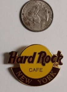 VINTAGE HARD ROCK CAFE NEW YORK LOGO LIMITED GIFT CERTIFICATE PIN - Picture 1 of 2