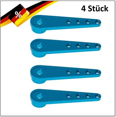 4 X RC Servoarm Servohorn Crank 25T Servohebel Alu 25 Zähne CNC MKS Futuba Savöx - Bild 1 von 3