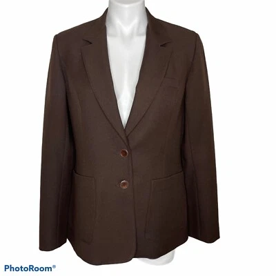 Винтажный женский коричневый блейзер из полиэстера Levi Strauss & Co 14  - Изображение 1 из 4