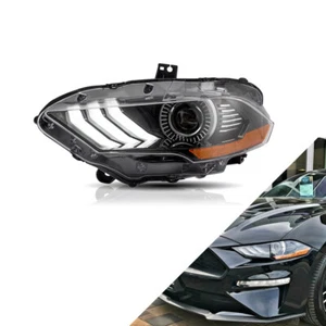 Faros proyectores VLAND lado del conductor aptos para Ford Mustang 2018-22 luces delanteras izquierdas - Imagen 1 de 10