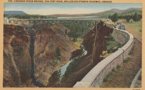 Crooked River Bridge - Dalles-California Highway, Oregon - litografía sin publicar - Imagen 1 de 3