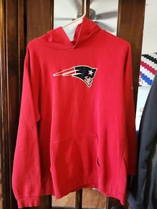 NFL New England Patriots Hoodie. Size Large. Red. Reebok - Picture 1 of 3