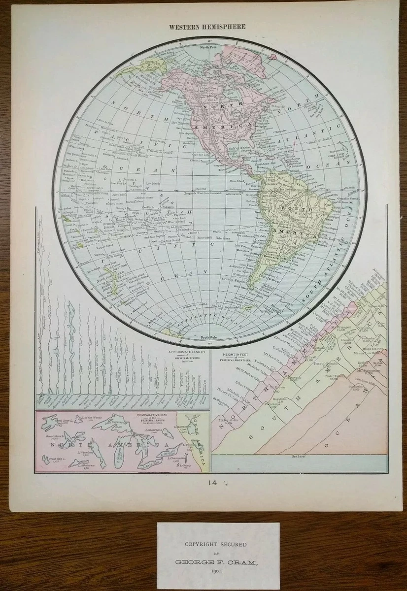 1900-1909 Date Range Antique World Maps & Atlases for sale | eBay