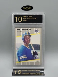 1989 Fleer Seattle Mariners KEN GRIFFEY JR #548 rookie RC mint card LRG 10 - Picture 1 of 2