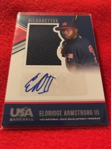 2018 USA Stars & Stripes Silhouettes Eldridge Armstrong Auto Game Used Jsy! /199 - Picture 1 of 1