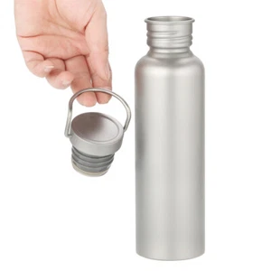 Outdoor Titanium Water Bottle with Lid Camping Cycling Hiking Sports Cup 750ml - Picture 1 of 6
