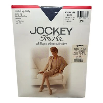 Pantimedias Jockey For Her Control Top 1996 estilo 1923 granito medio alto opaco Foto 1 de 2